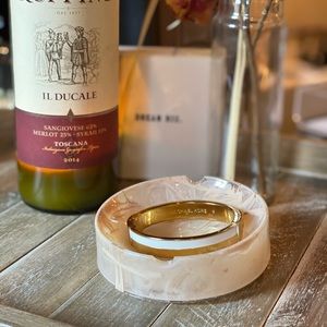 MICHAEL KORS- gold & white enamel hinge bracelet